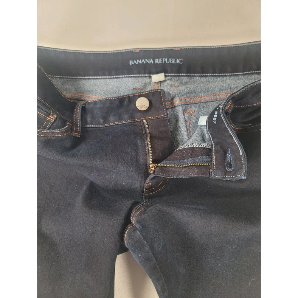 Banana Republic Bootcut Jeans Womens‎ 31L Dark Wash Long Stretch Denim
